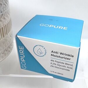 GOPURE Anti Wrinkle Moisturizer Peptide Blnd Glycolic Acid Niacinamide 1.7 fl oz